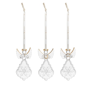Hadeland Glassverk Glassengel Snøfnugg 3pk