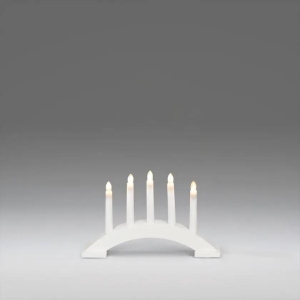 Konstsmide Adventsstake 5 armet hvit