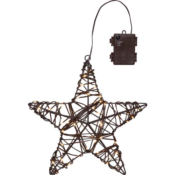 Star Vicke Utendørs Stjerne 30cm batteri/timer Brun Star Vicke Utendørs Stjerne 30cm batteri/timer Brun