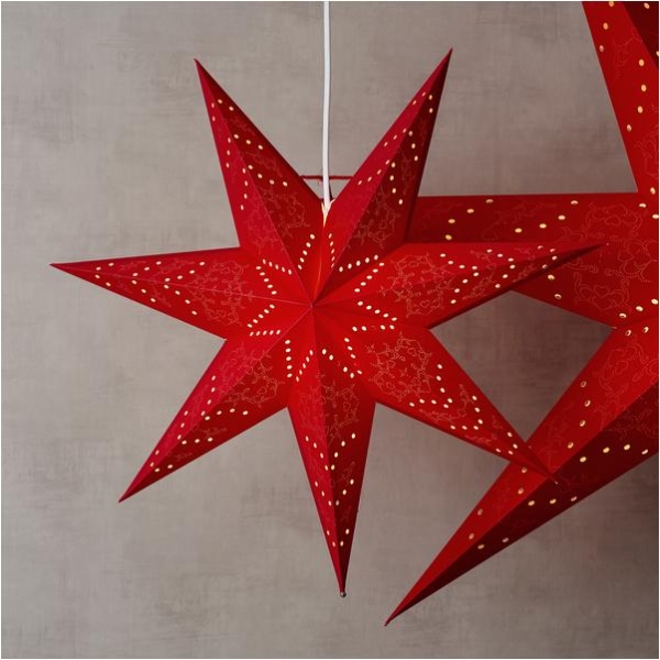 Star Sensy Adventstjerne 55cm Rød papir - Bilde 2