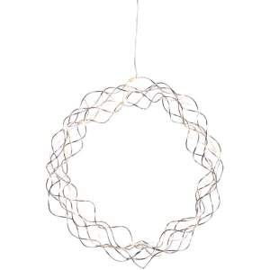 Star Curly Krans 30cm 30-lys Krom