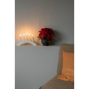 Konstsmide Adventsstake 5 armet hvit