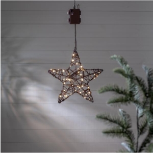 Star Vicke Utendørs Stjerne 30cm batteri/timer Brun