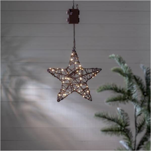 Star Vicke Utendørs Stjerne 30cm batteri/timer Brun - Bilde 2