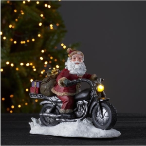 Star Merryville nisse på motorsykkel (batteridrevet)