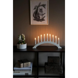 Konstsmide Adventsstake 9 armet hvit