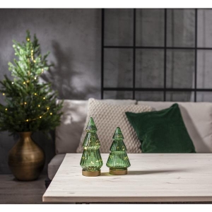 Star Verde Dekorasjonstre i Glass m/lys grønn 19,5cm