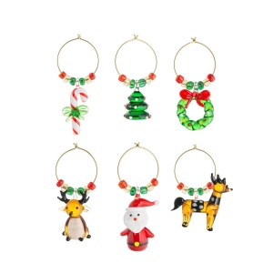 Hadeland Glassverk Anheng til merking av glass Julemotiv 6pk