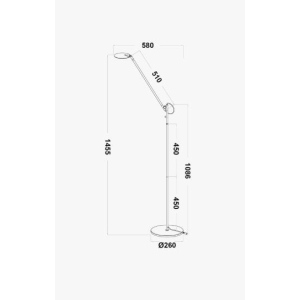 Nordesign Orbit Gulvlampe LED 7W 560lm 2700K Silkegrå