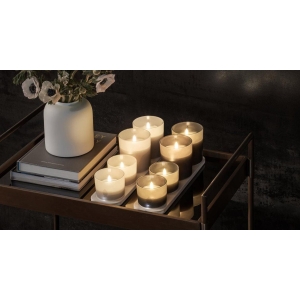 Uyuni Oppladbare LEDlys Glass Sandstone 8,2 x 6cm