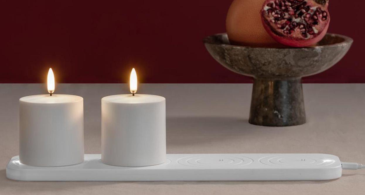 Uyuni Oppladbare kubbelys Hvit 6,8 x 6,8cm Uyuni Oppladbare kubbelys Hvit 6,8 x 6,8cm - Bilde 2