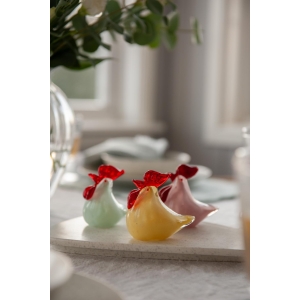 Hadeland Glasshøne Rosa 8cm