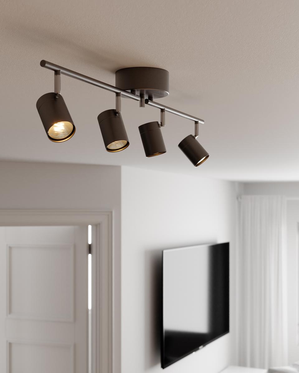 By Rydens Correct Takskinne 4-lys Stålgrå By Rydens Correct Takskinne 4-lys Stålgrå - Bilde 2