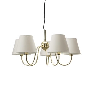 By Rydens Lynx Ø 75cm Pendellampe Messing/Hvit