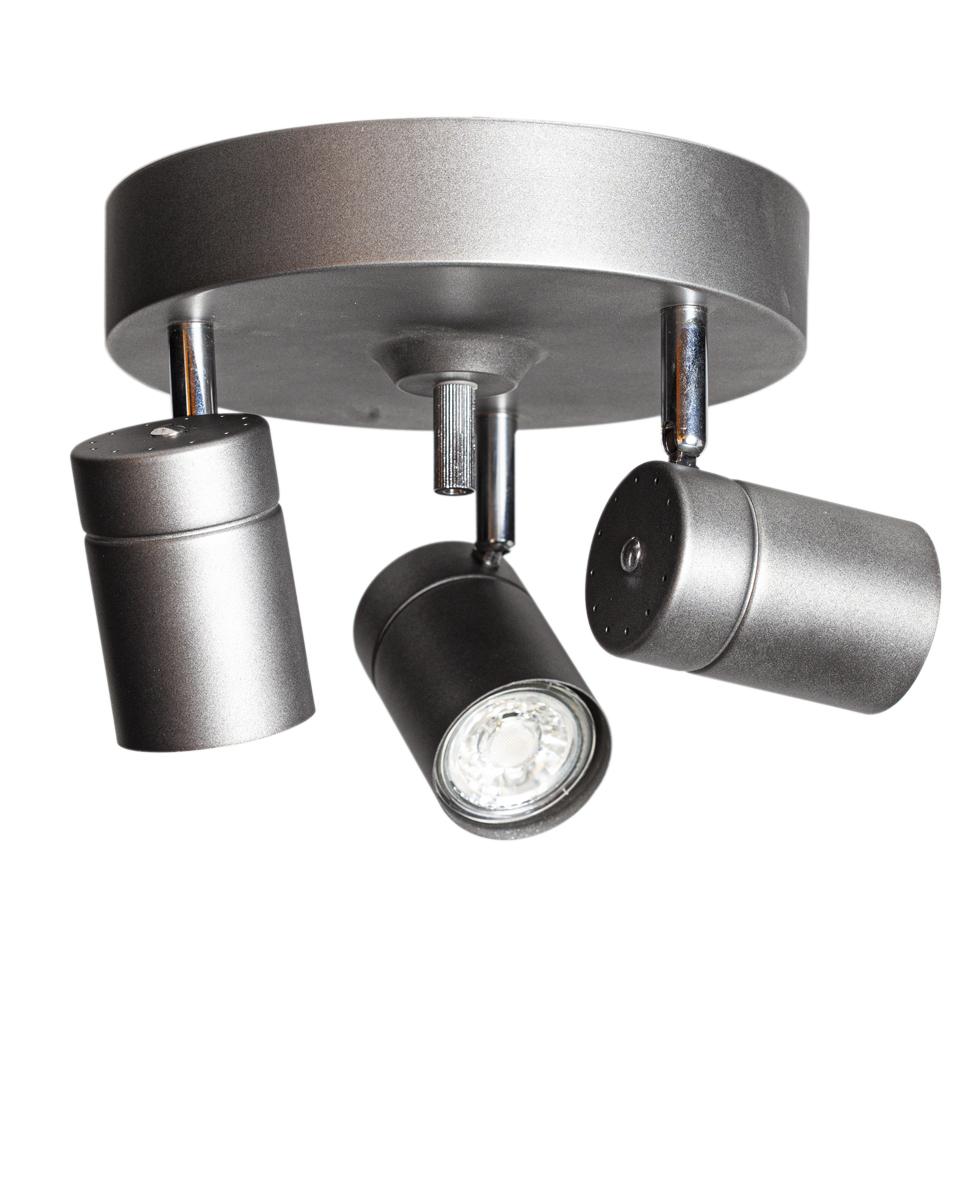 By Rydens Correct Spot Rondell 3-lys Stålgrå By Rydens Correct Spot Rondell 3-lys Stålgrå