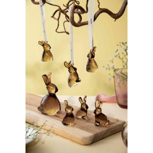 Hadeland Hare Hengende 3pk Kakao 5cm