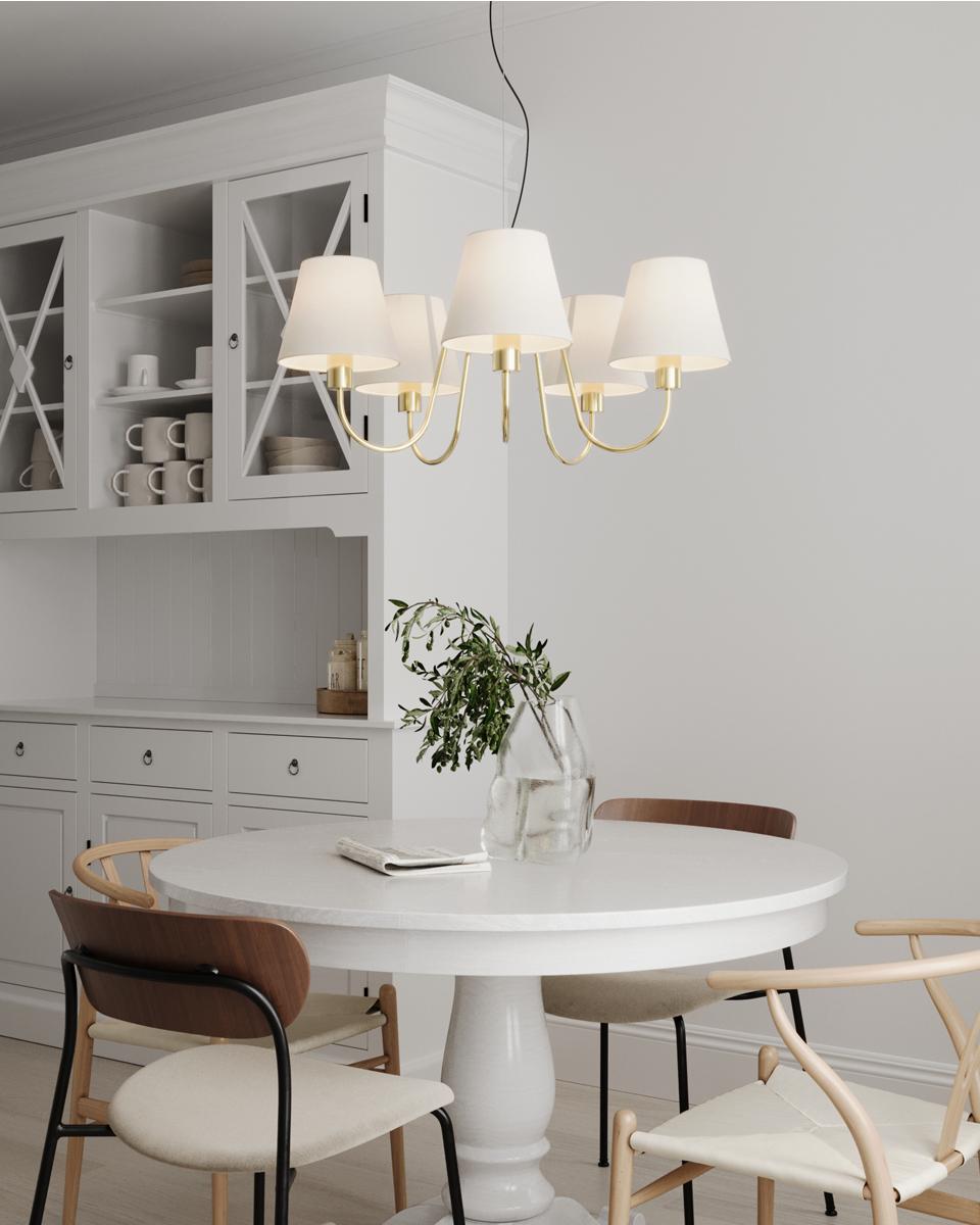 By Rydens Lynx Ø 75cm Pendellampe Messing/Hvit By Rydens Lynx Ø 75cm Pendellampe Messing/Hvit - Bilde 2