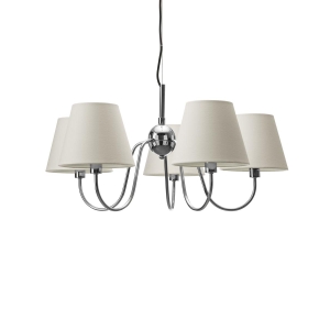 By Rydens Lynx Ø75cm Pendellampe Krom/Hvit