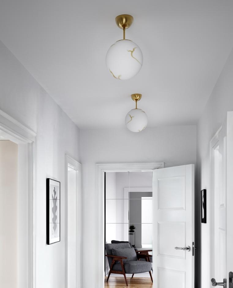 By Rydens Bellagio Taklampe Ø25 Messing/Hvit E27 By Rydens Bellagio Taklampe Ø25 Messing/Hvit E27 - Bilde 2