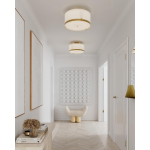 By Rydens Marcel plafond Ø40 Messing/Hvit