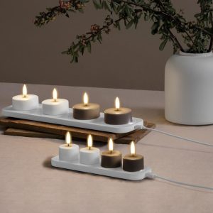 Uyuni Oppladbare Telys Maxi Sandstone 6x2,3cm 2pk