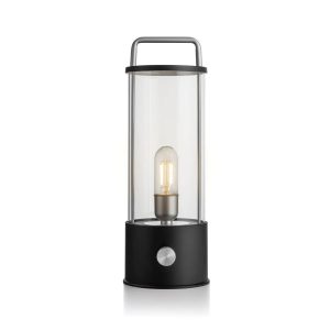 Hadeland Norgesglass Ledlampe sort 31cm oppladbar Hage og terrassebelysning