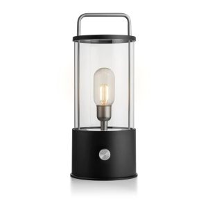 Hadeland Norgesglass Ledlampe sort 36cm oppladbar Hage og terrassebelysning