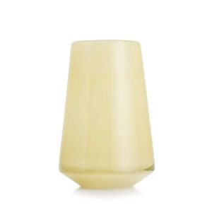 Hadeland Vase Dugg 20cm gul Interiør