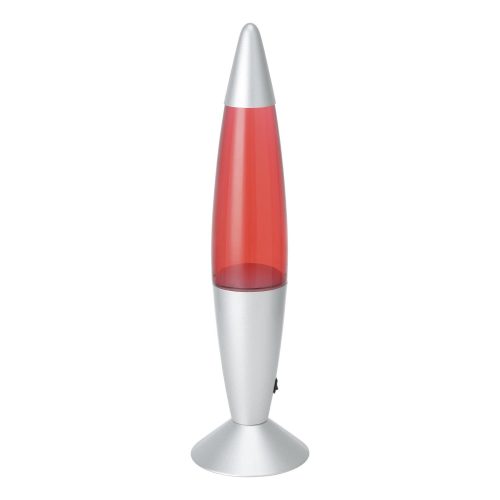Lavalampe bord sølv/rød/gul LED 2,2W