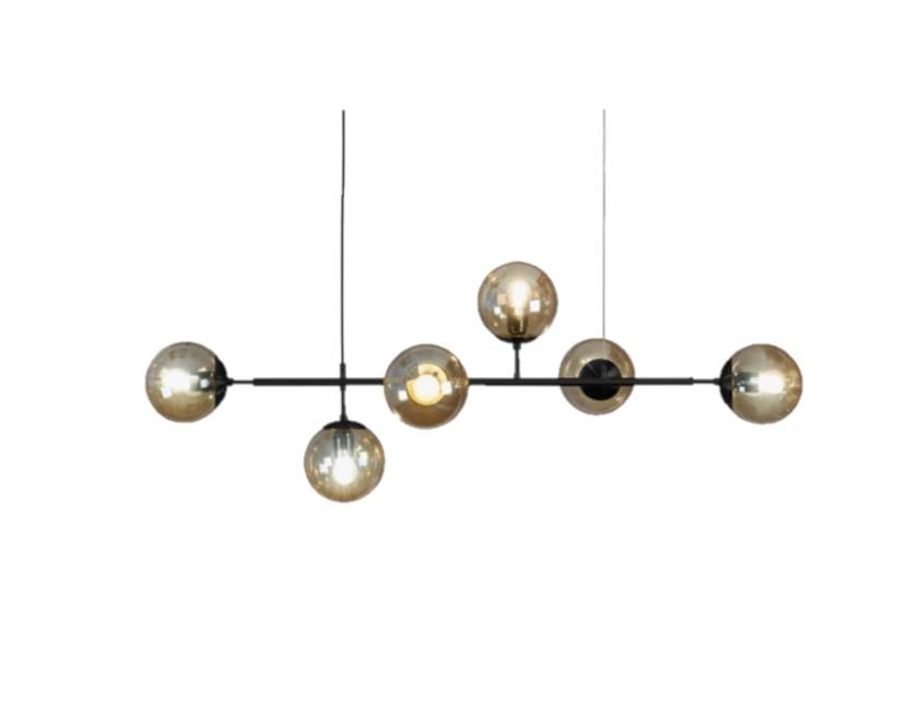 Nordesign Emrik 6 pendellampe Sort u/glass