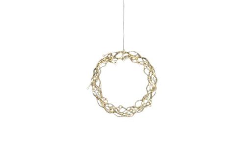 Konstsmide Krans messing 30cm LED varmhvit