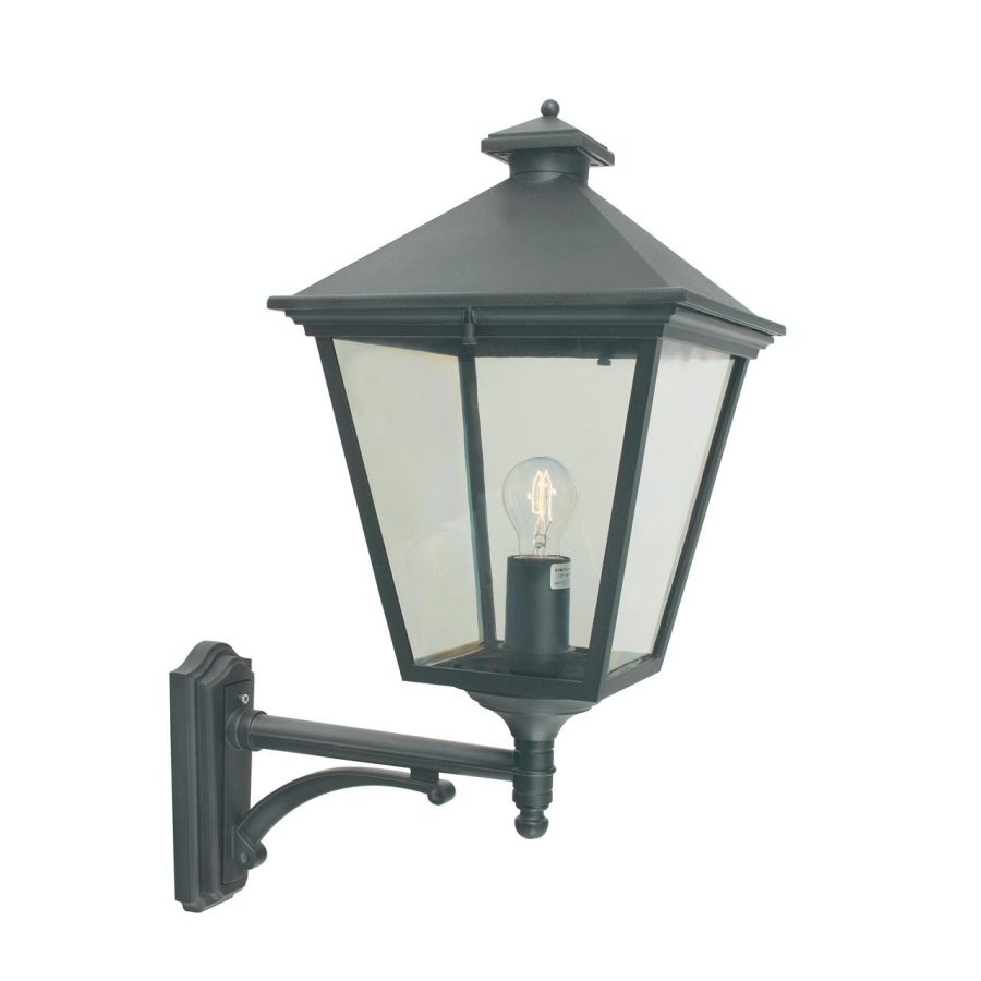 Norlys London Big 490 Sort Utelampe Vegg Opp E27 IP44