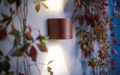 SG Artes Round Corten Utelampe Vegg 360lm 2700K