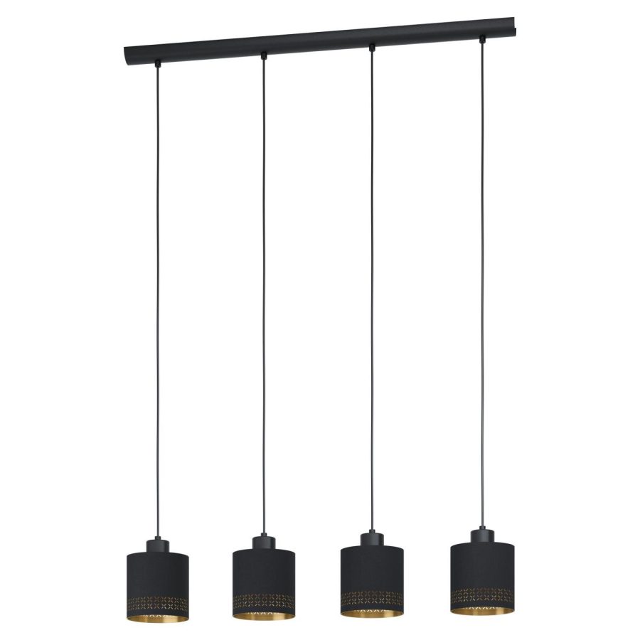 EGLO Esteperra 4 pendellamper sort