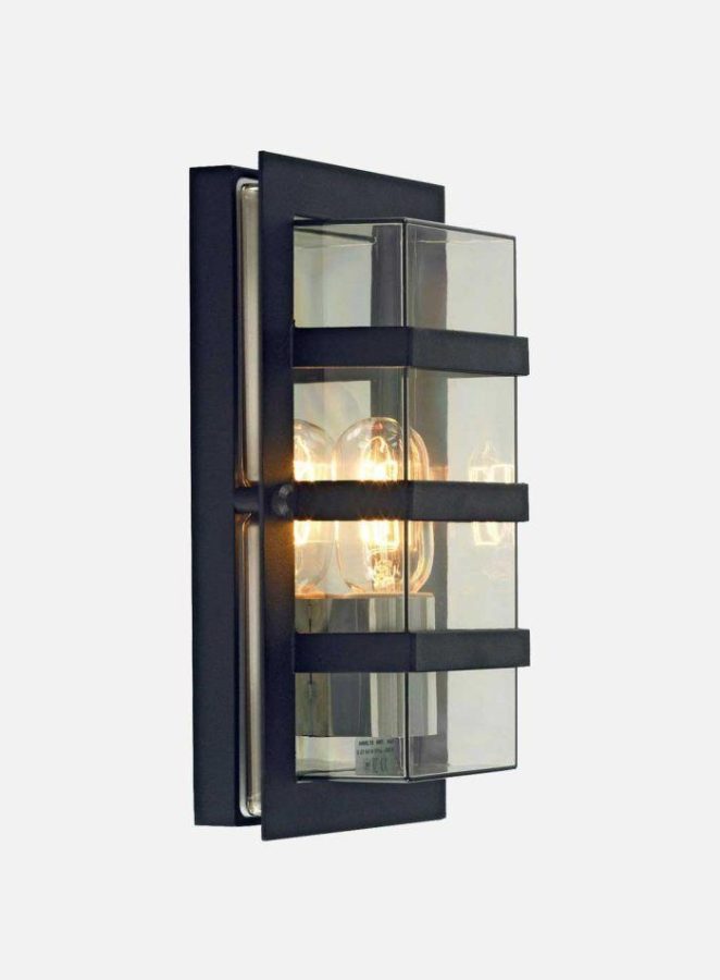Norlys Boden 862 Utelampe vegg Sort/Klart glass E27