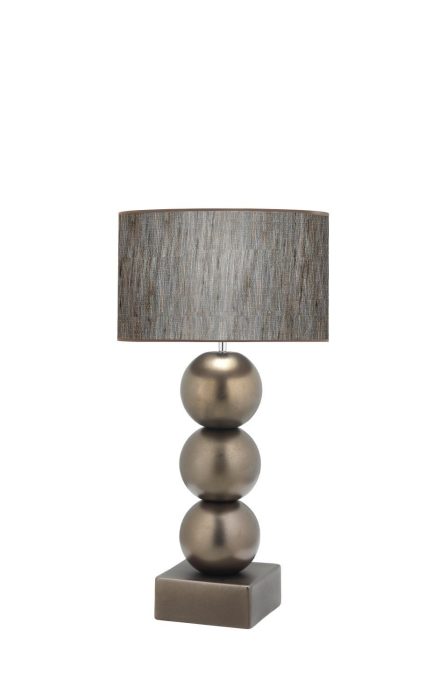 Envy Bilba 3SB CE Bordlampe 73cm Matt Bronse m/brun skjerm