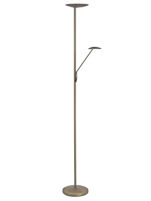 Texa Barone Uplight Gulvlampe Antikk Messing med lesearm