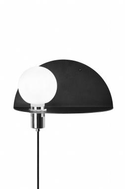 Globen Waldorf vegglampe sort