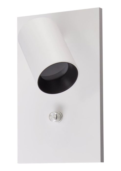 Nordesign oz k1 vegglampe + USB Hvit/ sort cuff