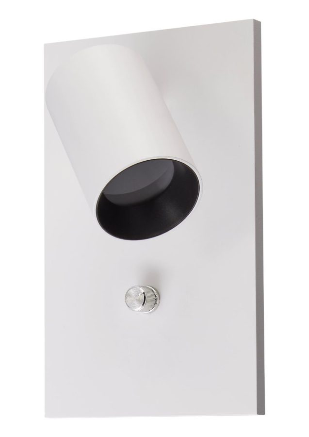 Nordesign oz k1 vegglampe + USB Hvit/ sort cuff