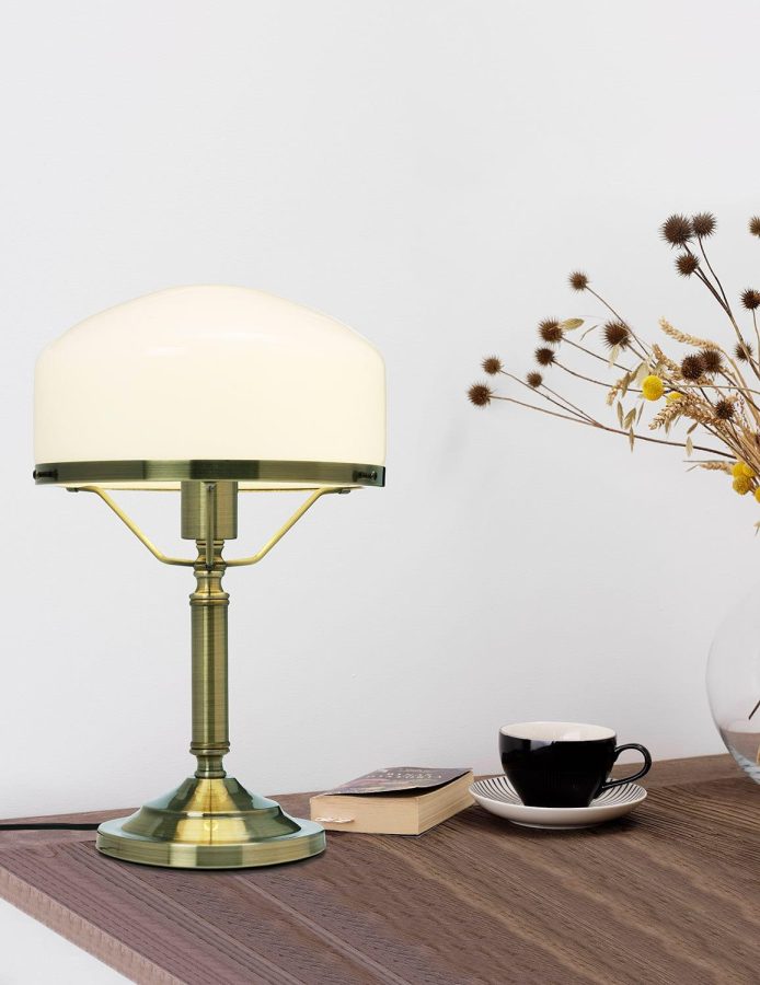 Cottex Ditmar bordlampe Antikk opal