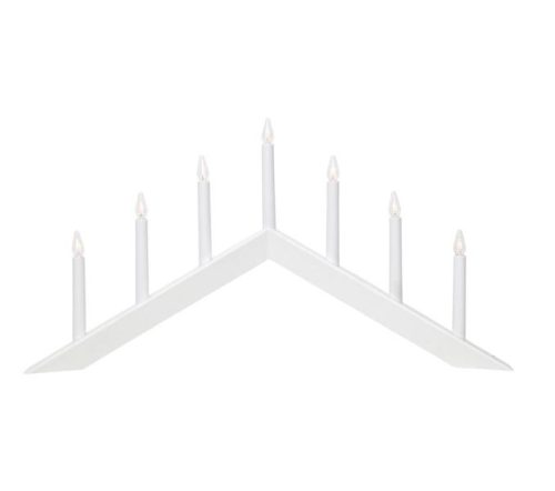 Star Arrow lysestake 7-lys H36 cm hvit