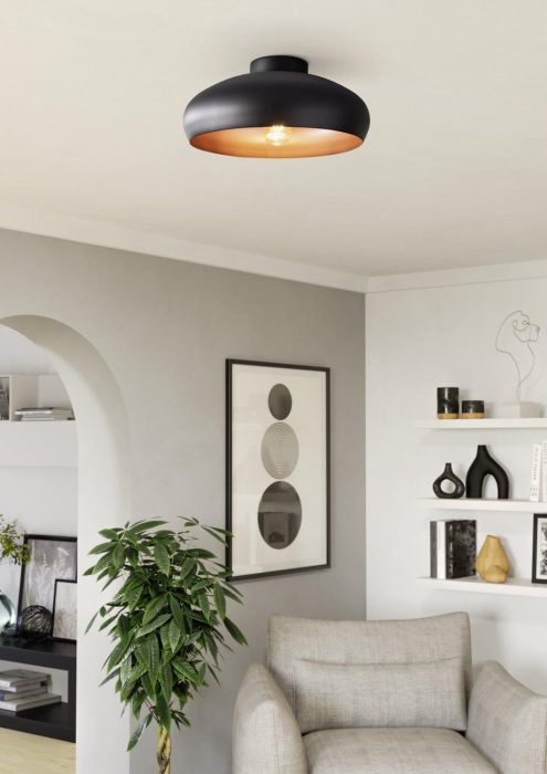 Eglo Mogano Taklampe Sort/kobber Ø40cm E27
