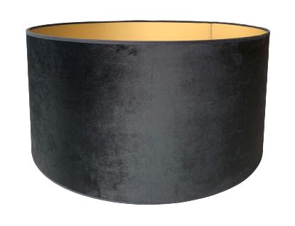 Hallbergs Skjerm Roma sort/gullinnside 40cm sylinder spesial