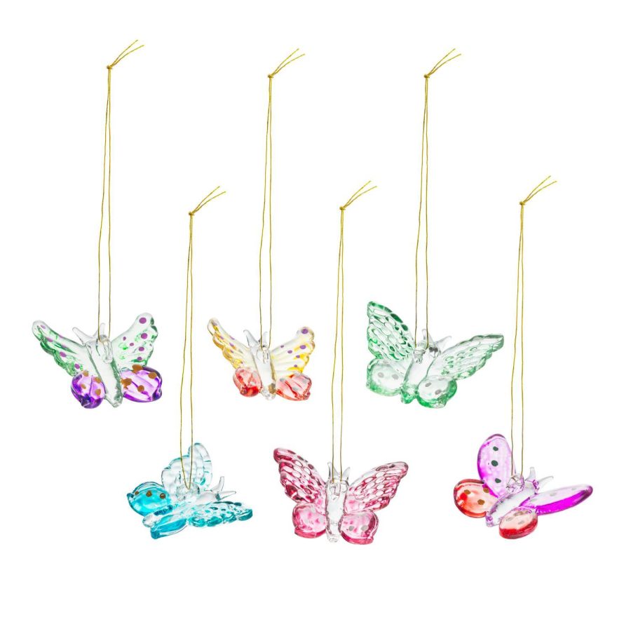 Hadeland Sommerfugler Glassheng 6pk