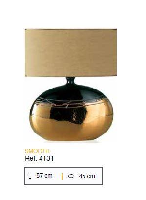 Envy Smooth oval bordlampe sort/mørk gull m/skjerm