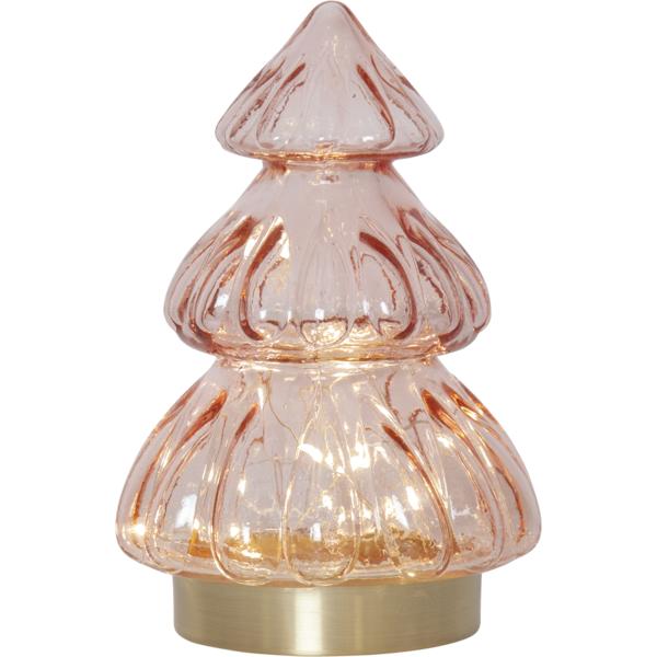 Star Abete Dekorasjonstre i Glass m/lys Rosa