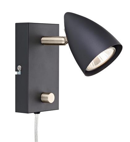 MLG Ciro Vegglampe Sort/Stål