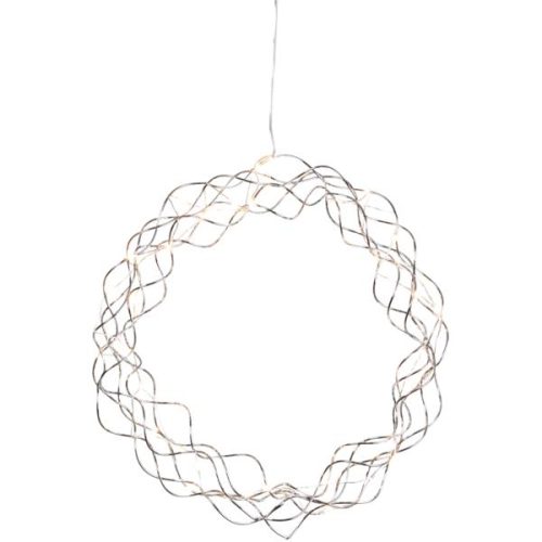 Star Curly Krans 30cm 30-lys Krom