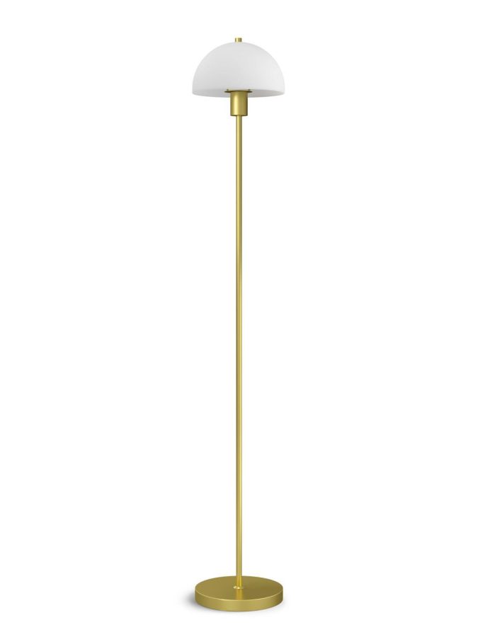 Herstal Vienda gulvlampe messing/glass E14